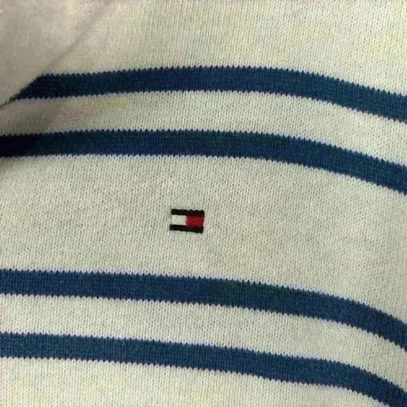 Tommy Hilfiger Mock Neck Zip Up Striped Sweater - Picture 3 of 7